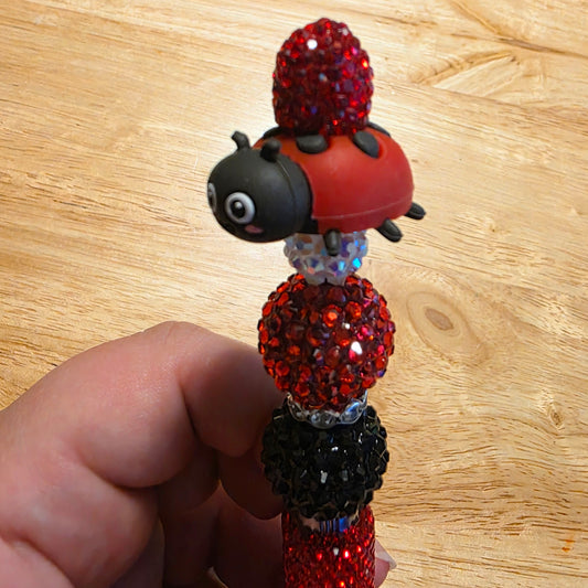 Ladybug Rhinestone WAX Pen