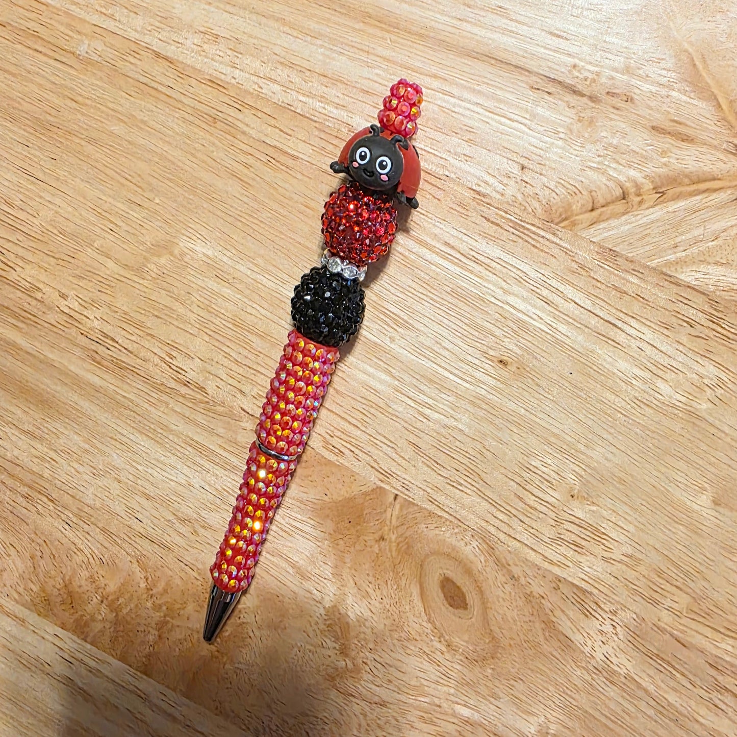 Ladybug Rhinestone Pen