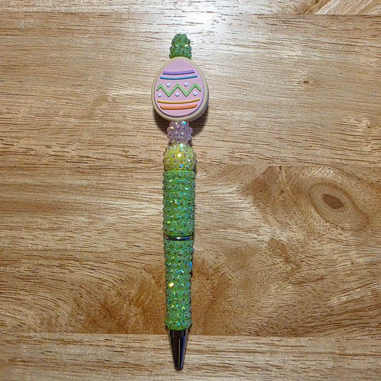 Easter Egg Rhinestone Pen- Green