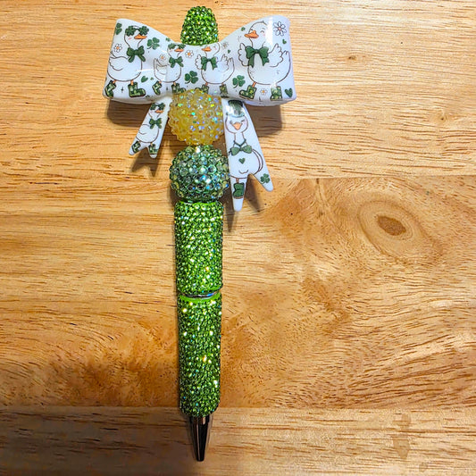 St Patrick's Goose Rhinestone Pen