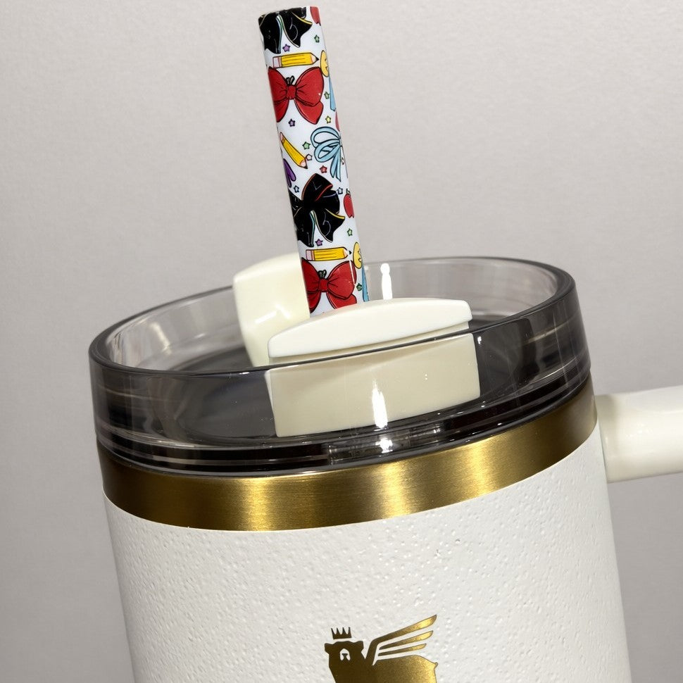 40 Oz Teacher Bow STRAW ONLY